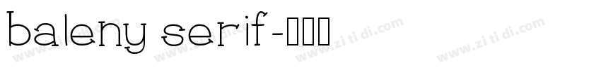 baleny serif字体转换